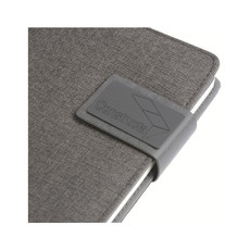 Quaderno e tech organizer in tessuto melange colore nero