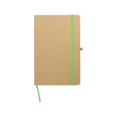 Quaderno in carta riciclata con dettagli colorati colore verde mela