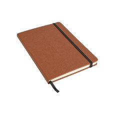 Quaderno in poliuretano con fogli a righe avorio colore marrone