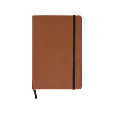 Quaderno in poliuretano con fogli a righe avorio colore marrone