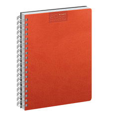 Agenda 2026 giornaliera con spirale 15x21 arancio