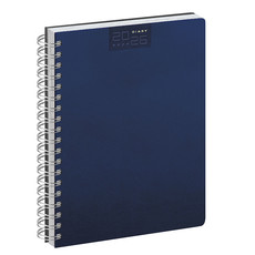 Agenda 2026 giornaliera con spirale 15x21 blu scuro