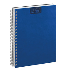 Agenda 2026 giornaliera con spirale 15x21 blu