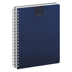 Agenda 2027 giornaliera con spirale 15x21 blu scuro