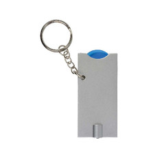 Portachiavi con gettone per carrello e luce colore royal