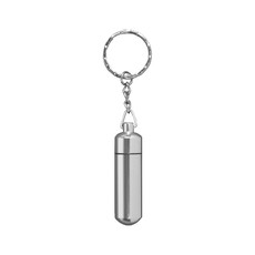 Portachiavi con portapillole colore argento