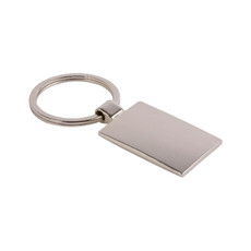 Portachiavi rettangolare con bordo laccato colore fuxia