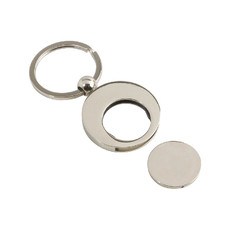 Portachiavi tondo Cetus colore argento