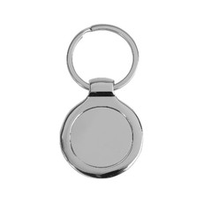 Portachiavi tondo in metallo colore argento