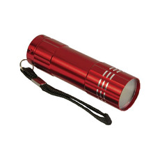 Torcia tascabile a LED con cordino colore rosso