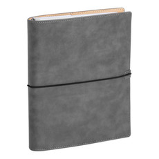 Agenda settimanale 17X24 portafoglio 2025 con elastico grigio