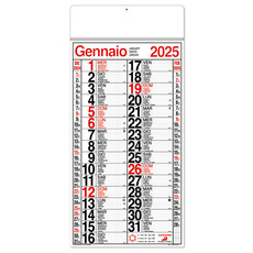 Calendario Cinesino quadrettato 2025 rosso