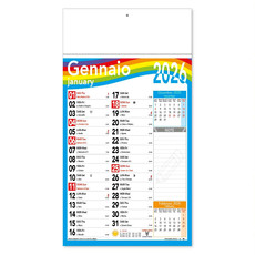 Calendario Olandese 2026 Multicolor