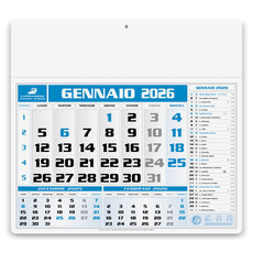Calendario americano 2026 blu