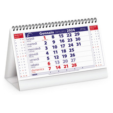 Calendario da tavolo chart table 2024 rosso