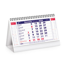 Calendario da tavolo chart table 2026 rosso