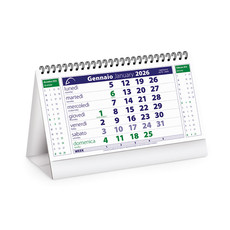 Calendario da tavolo chart table 2026 verde