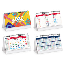 Calendario da tavolo mensile multicolor table 2026 - dettaglio