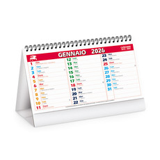 Calendario da tavolo mensile multicolor table 2026
