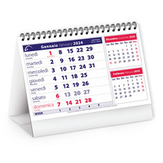 Calendario da tavolo mini table 2024 rosso