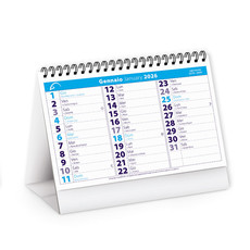 Calendario da tavolo mini table 2026 blu