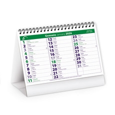 Calendario da tavolo mini table 2026 verde