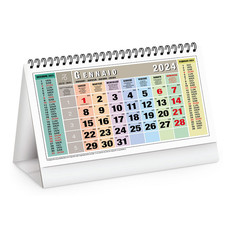 Calendario da tavolo multicolor 2024