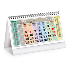 Calendario da tavolo multicolor 2026