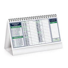 Calendario da tavolo table note 2026 verde