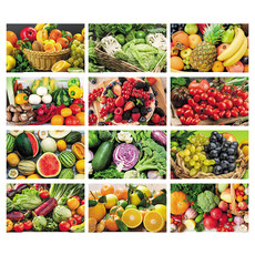 Calendario illustrato fruttivendolo frutta e verdura 2026 mensiletti