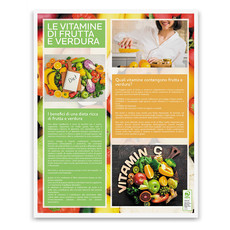 Calendario illustrato fruttivendolo frutta e verdura 2026 retro