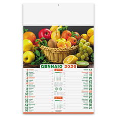 Calendario illustrato fruttivendolo frutta e verdura 2026