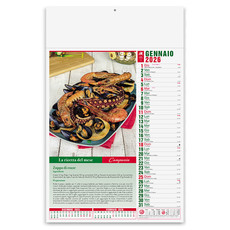 Calendario illustrato gastronomia 2026