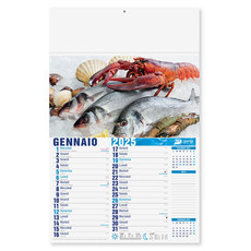 Calendario illustrato pesce e pescheria 2025