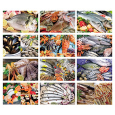 Calendario illustrato pesce e pescheria 2026 mensiletti