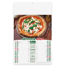 Calendario illustrato pizza 2024