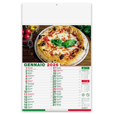Calendario illustrato pizza 2026