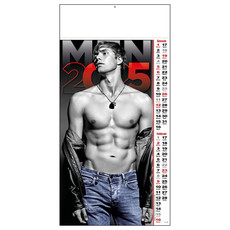 Calendario nudo uomo bianco e nero 2025