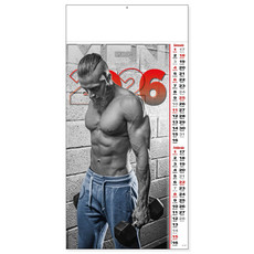 Calendario nudo uomo bianco e nero 2026