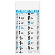 Calendario olandese magnum quadrettato 2024 blu