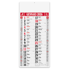 Calendario olandese magnum quadrettato 2026 rosso
