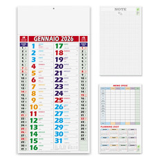 Calendario olandese shaded multicolor 2026 retro
