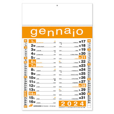 Calendario olandese trimensile fluo 2024