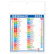 Calendario olandese trimensile multicolor 2024