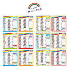 Calendario olandese trimensile multicolor 2026