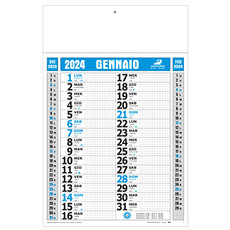 Calendario olandese trimensile quadrettato 2024