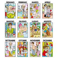 Calendario silhouette farmacista 2026 mensiletti