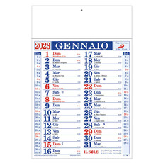 Calendario trimensile 2023 rosso blu