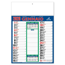 Calendario trimestrale 4 colori 2026