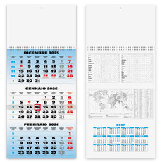 Calendario trittico 1 spirale 2026 dettaglio retro